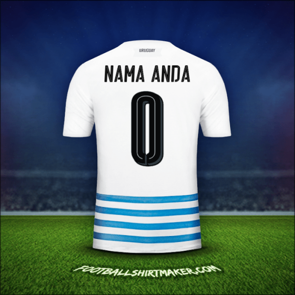 Jersey Uruguay 2016 Alternatif -  nama anda - 0