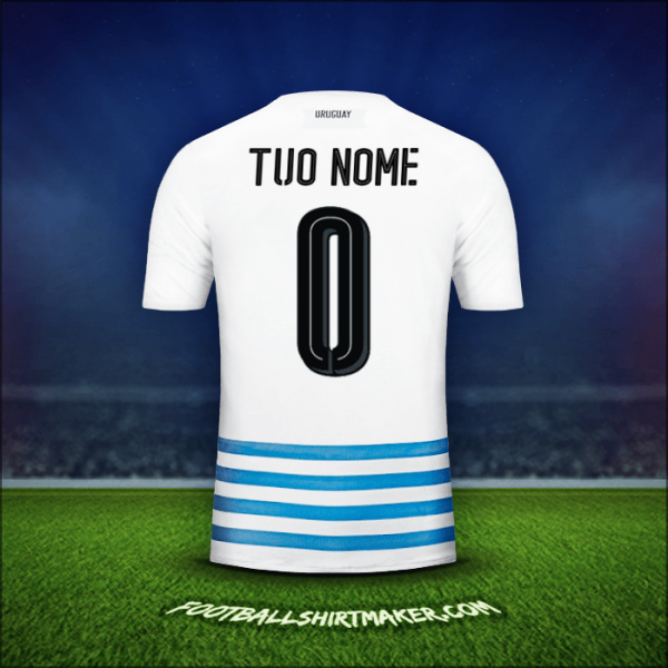 Maglia Uruguay 2016 Seconda -  tuo nome - 0