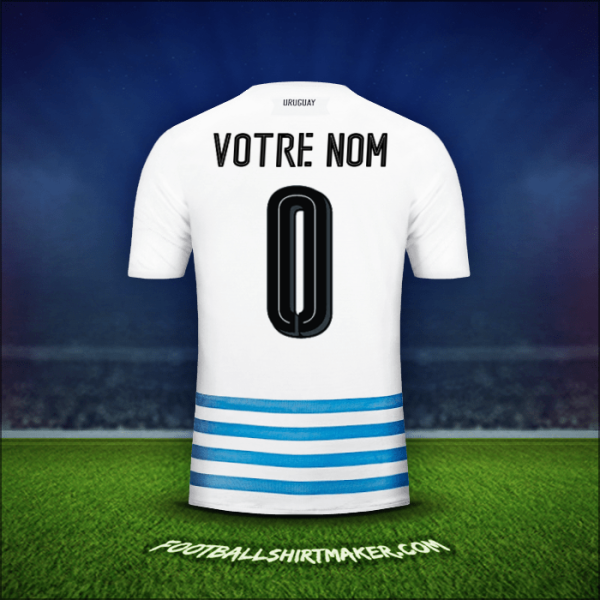 Maillot Uruguay 2016 Extérieur -  votre nom - 0