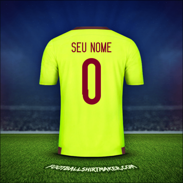 Camisa Venezuela 2015/17 Alternativa -  seu nome - 0