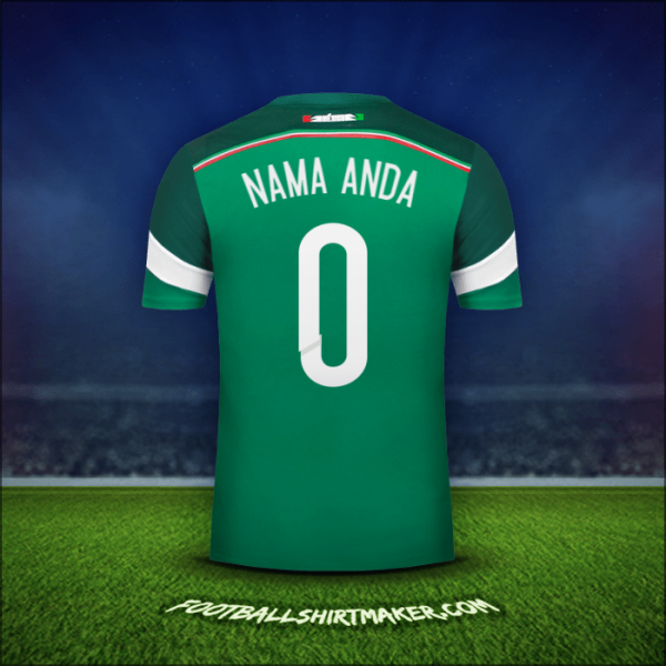 Jersey Meksiko 2014 -  nama anda - 0