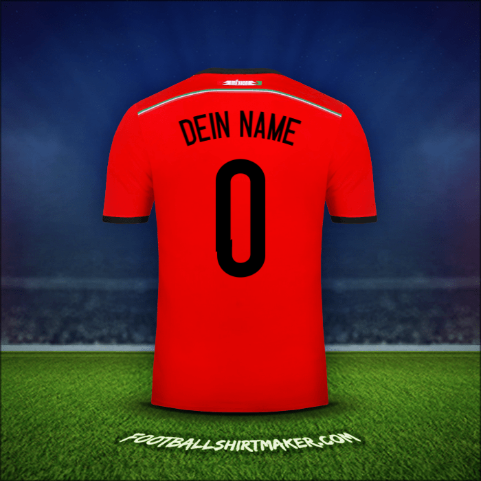 Trikot Mexiko 2014 Auswärts -  dein name - 0