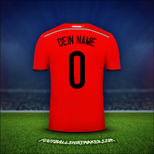 Trikot Mexiko 2014 Auswärts -  dein name - 0