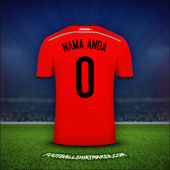 Jersey Meksiko 2014 Alternatif -  nama anda - 0