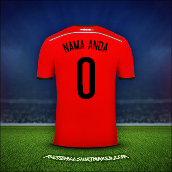 Jersey Meksiko 2014 Alternatif -  nama anda - 0