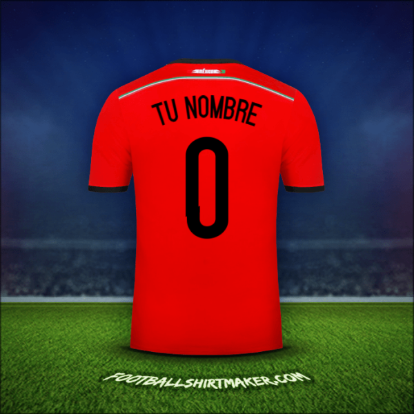 Camiseta Mexico 2014 Visita -  tu nombre - 0