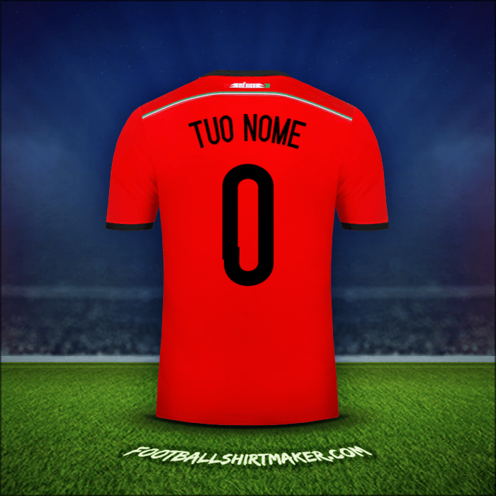 Maglia Messico 2014 Seconda -  tuo nome - 0
