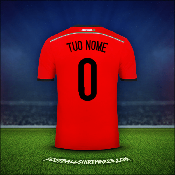 Maglia Messico 2014 Seconda -  tuo nome - 0
