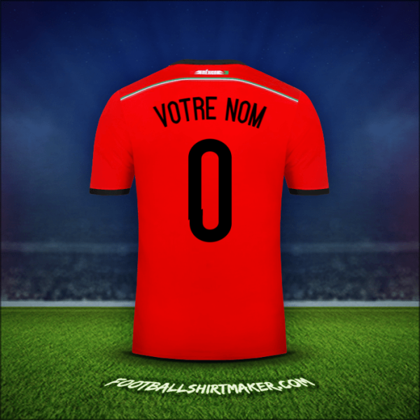 Maillot Mexique 2014 Extérieur -  votre nom - 0