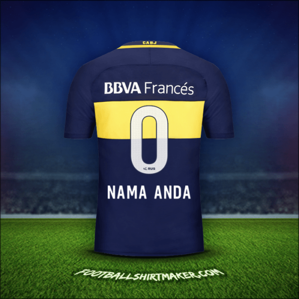 Jersey Boca Juniors 2016/17 -  nama anda - 0