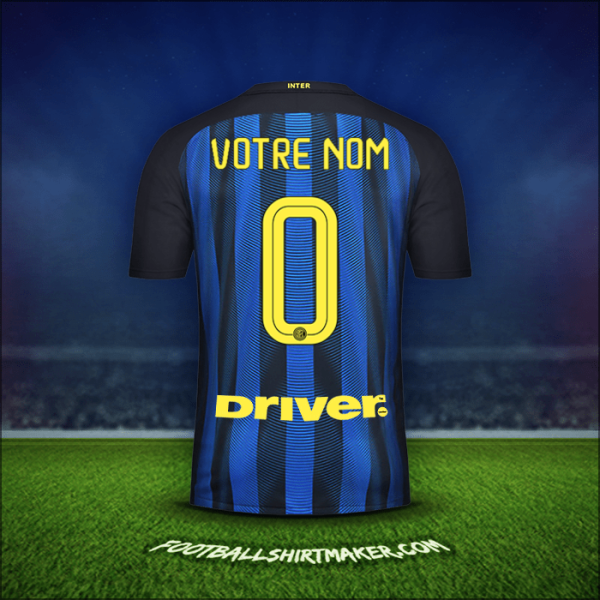 Maillot Inter 2016/17 -  votre nom - 0