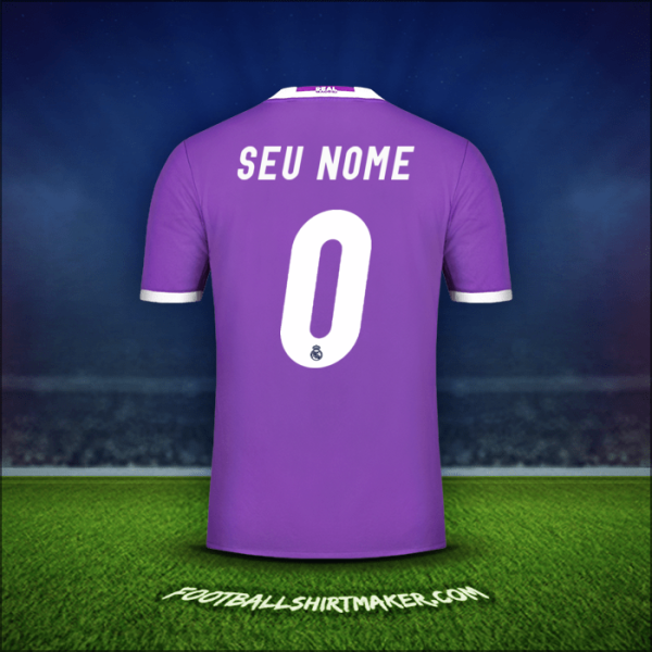 Camisa Real Madrid CF 2016/17 Alternativa -  seu nome - 0