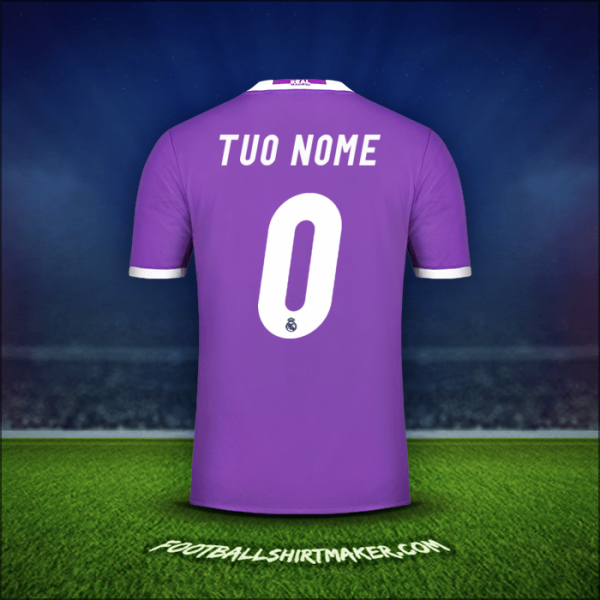 Maglia Real Madrid CF 2016/17 Seconda -  tuo nome - 0
