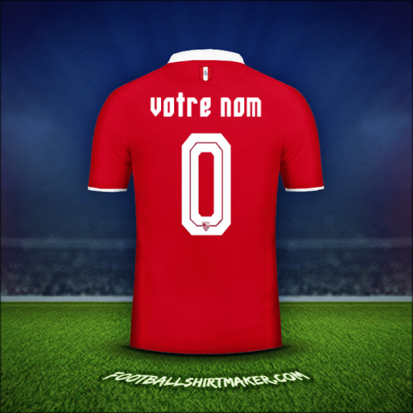 Maillot Sevilla FC 2016/2017 Extérieur -  votre nom - 0