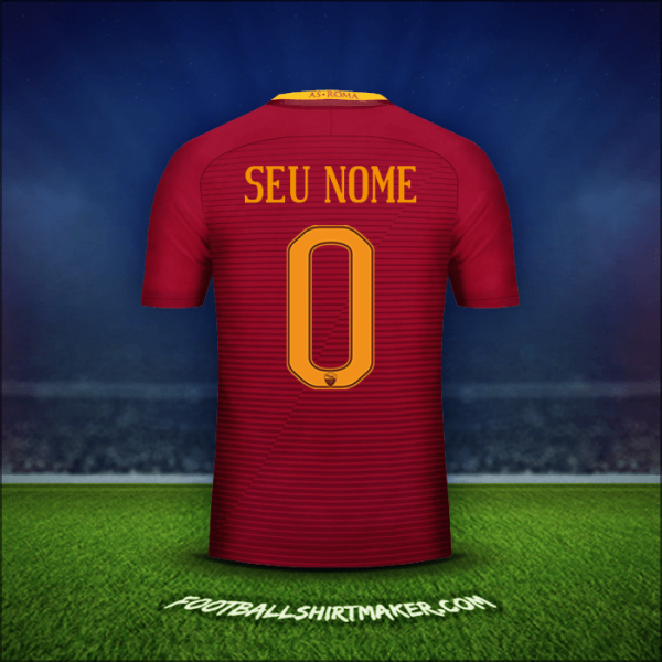 Camisa AS Roma 2016/17 -  seu nome - 0