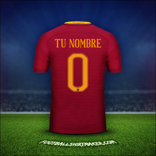 Camiseta AS Roma 2016/17 -  tu nombre - 0
