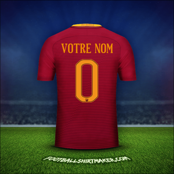 Maillot AS Roma 2016/17 -  votre nom - 0