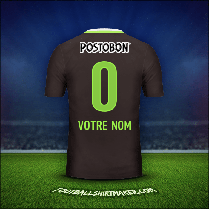Maillot Atletico Nacional 2016 Extérieur -  votre nom - 0