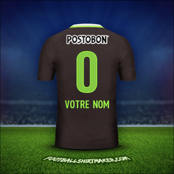 Maillot Atletico Nacional 2016 Extérieur -  votre nom - 0