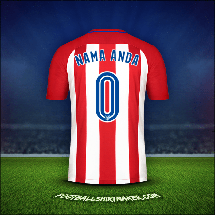 Jersey Atletico Madrid 2016/17 -  nama anda - 0