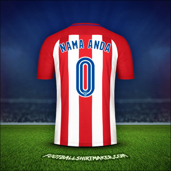 Jersey Atletico Madrid 2016/17 -  nama anda - 0