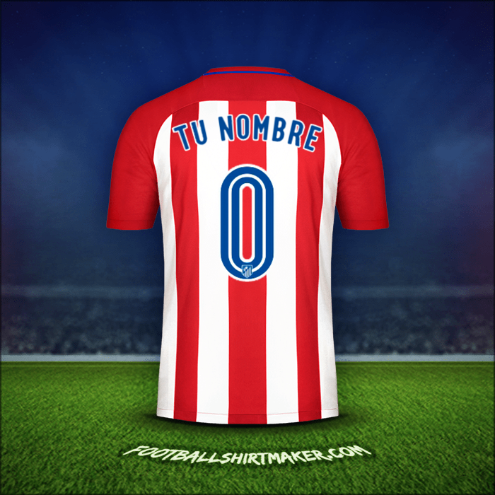Camiseta Atletico Madrid 2016/17 -  tu nombre - 0