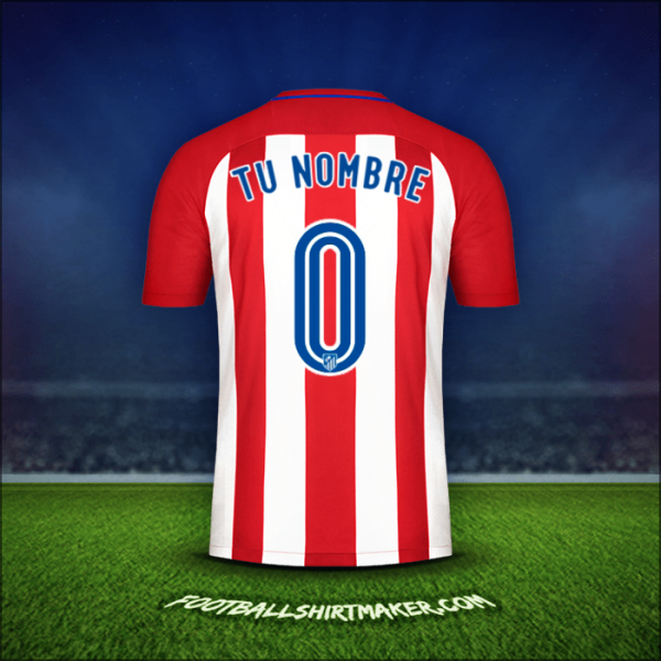 Camiseta Atletico Madrid 2016/17 -  tu nombre - 0