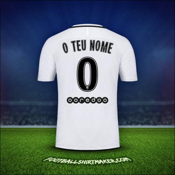 Camisola Paris Saint Germain 2016/17 Terceira -  o teu nome - 0