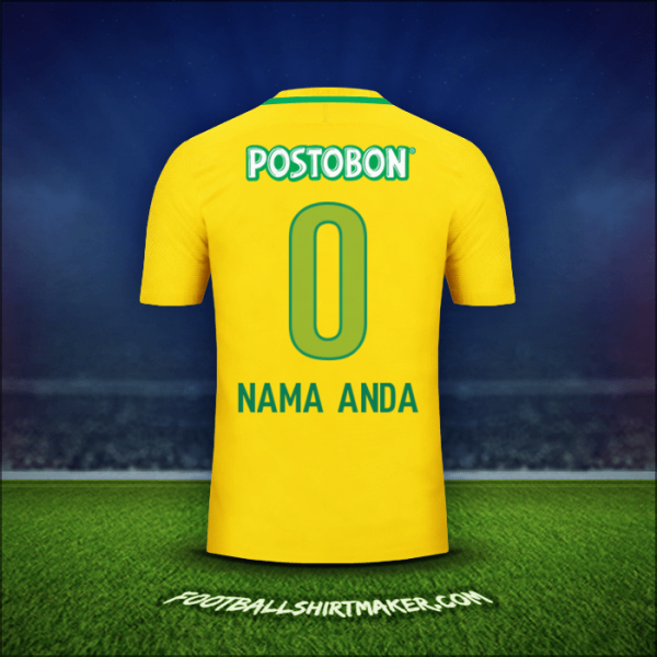 Jersey Atletico Nacional 2017 Alternatif -  nama anda - 0