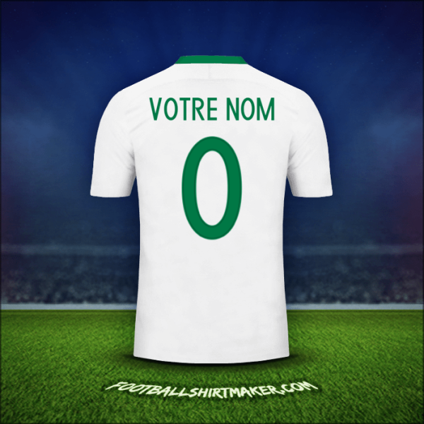 Maillot Nigéria 2016/17 Extérieur -  votre nom - 0