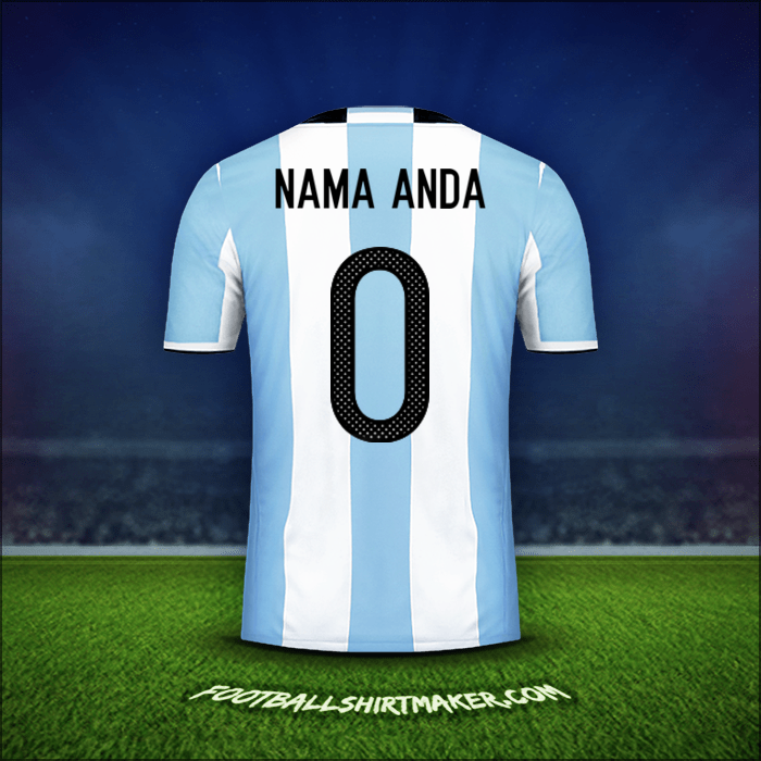 Jersey Argentina 2016 -  nama anda - 0