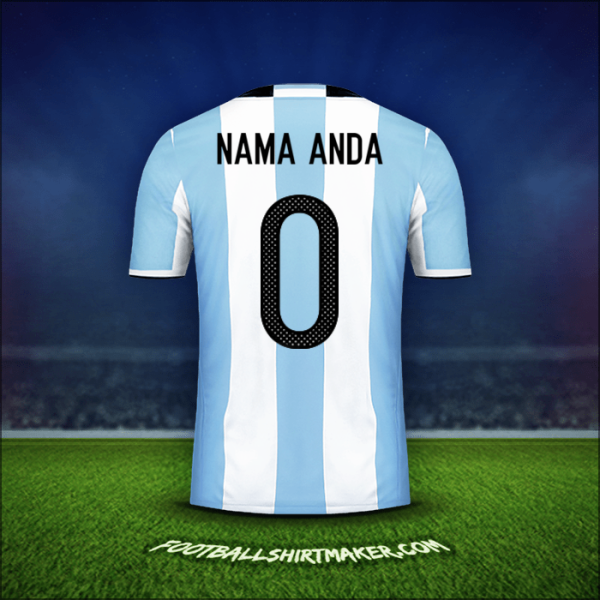 Jersey Argentina 2016 -  nama anda - 0