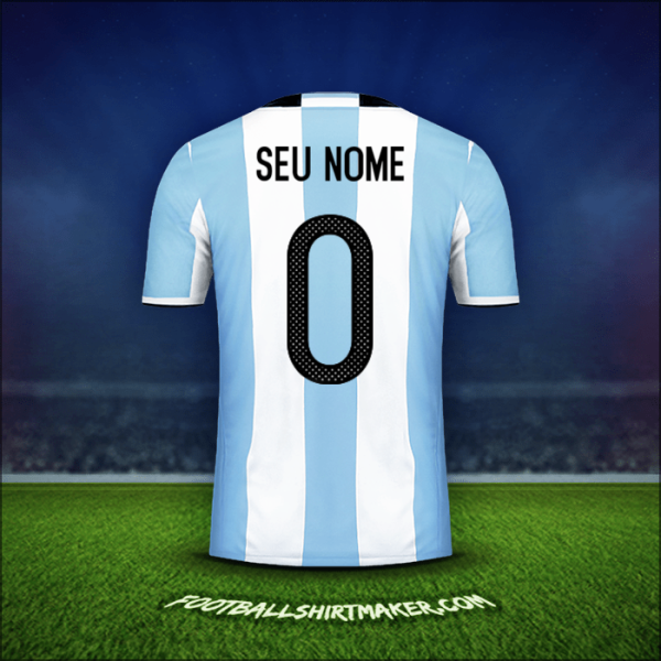 Camisa Argentina 2016 -  seu nome - 0