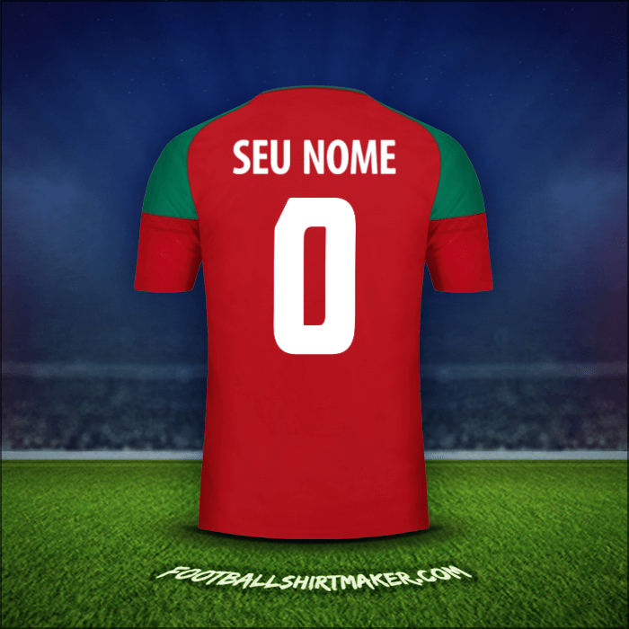 Camisa Marrocos 2017 -  seu nome - 0