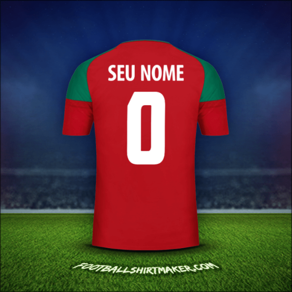 Camisa Marrocos 2017 -  seu nome - 0