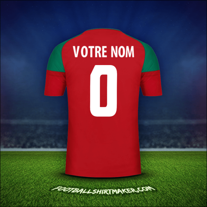 Maillot Maroc 2017 -  votre nom - 0