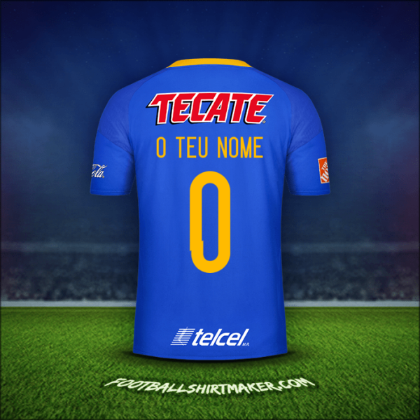 Camisola Tigres UANL 2016/17 Alternativa -  o teu nome - 0