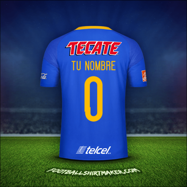 Jersey Tigres UANL 2016/17 Visita -  tu nombre - 0