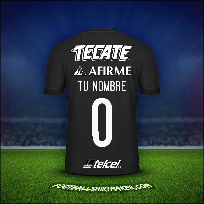 Jersey Tigres UANL 2017 Tercera -  tu nombre - 0