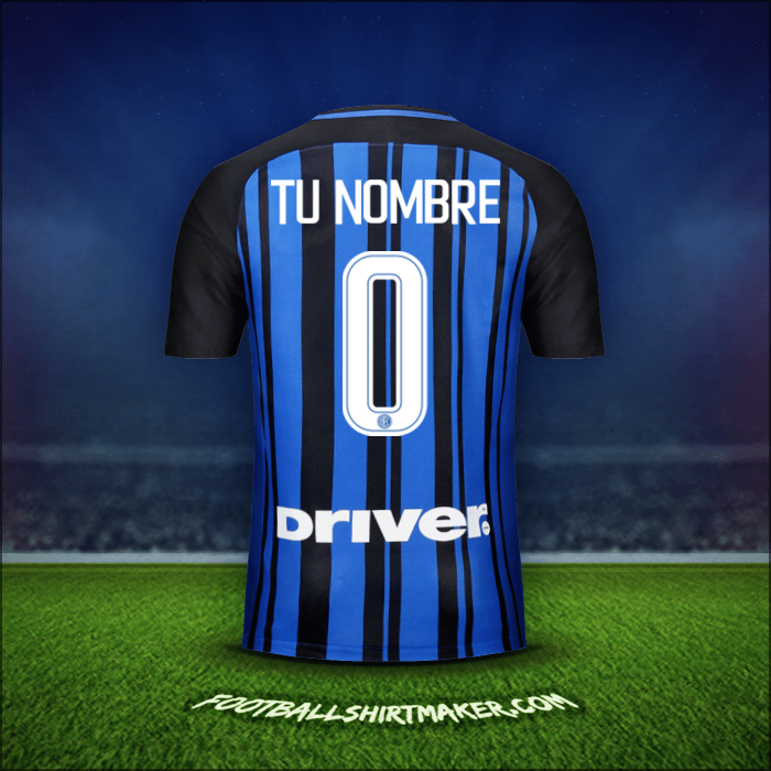 Camiseta Inter 2017/18 -  tu nombre - 0