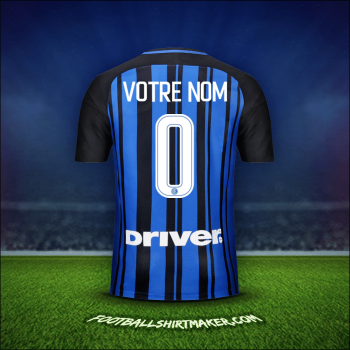 Maillot Inter 2017/18 -  votre nom - 0