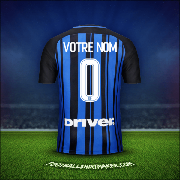 Maillot Inter 2017/18 -  votre nom - 0