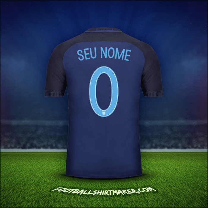 Camisa Inglaterra 2017 Alternativa -  seu nome - 0