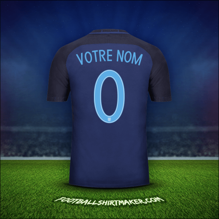 Maillot Angleterre 2017 Extérieur -  votre nom - 0