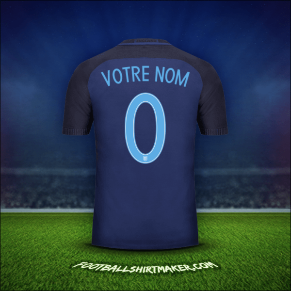 Maillot Angleterre 2017 Extérieur -  votre nom - 0