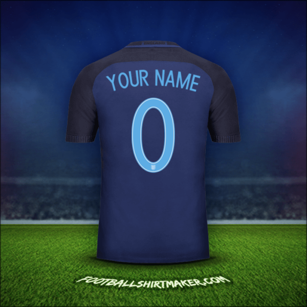 Shirt England 2017 Away -  your name - 0