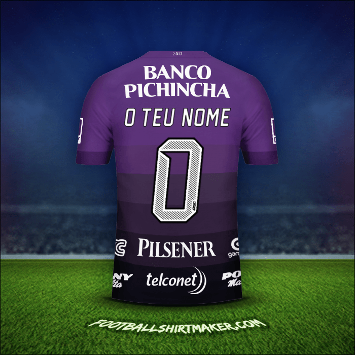 Camisola Barcelona SC 2017 Alternativa -  o teu nome - 0