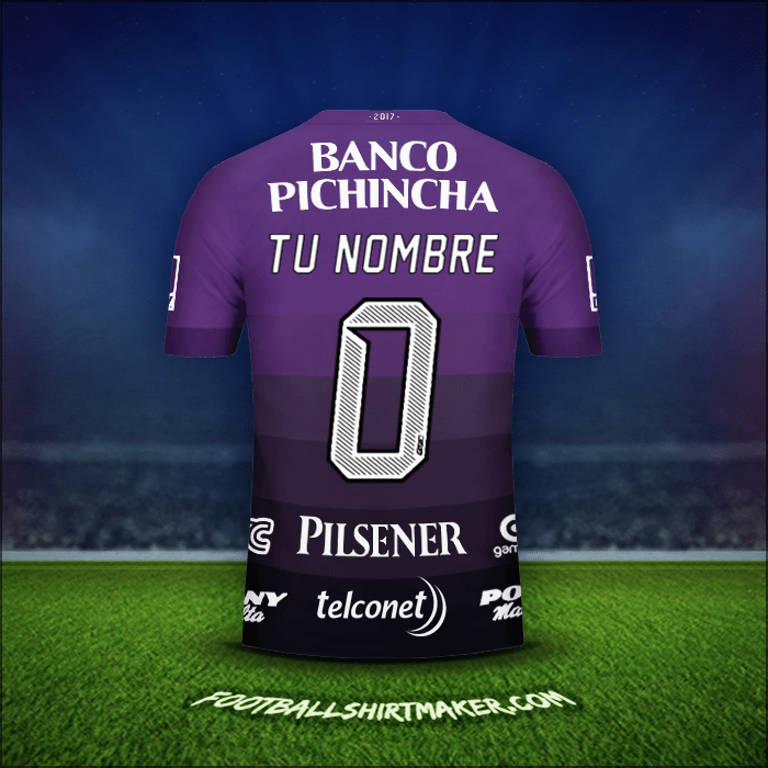 Camiseta Barcelona SC 2017 Visita -  tu nombre - 0