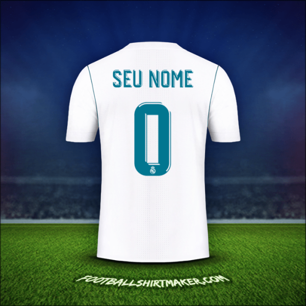 Camisa Real Madrid CF Cup 2017/18 -  seu nome - 0