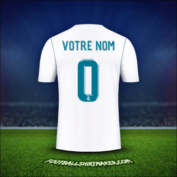 Maillot Real Madrid CF Cup 2017/18 -  votre nom - 0